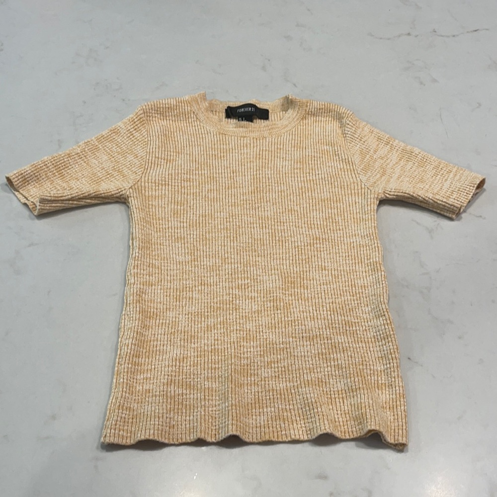 Honey Forever 21 Short Sleeve Sweater